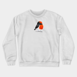 Red capped Robin bird Crewneck Sweatshirt